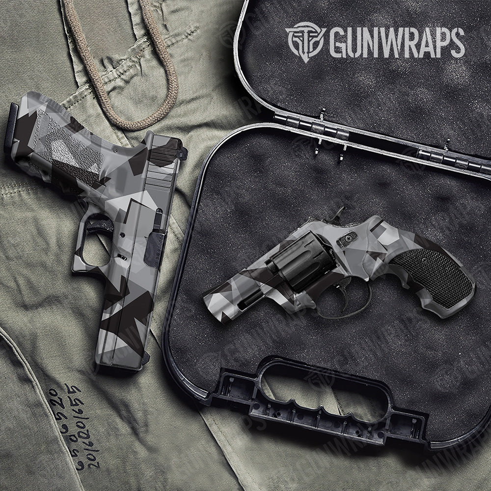 Handgun Shattered Urban Night Camo Gun Skin Vinyl Wrap