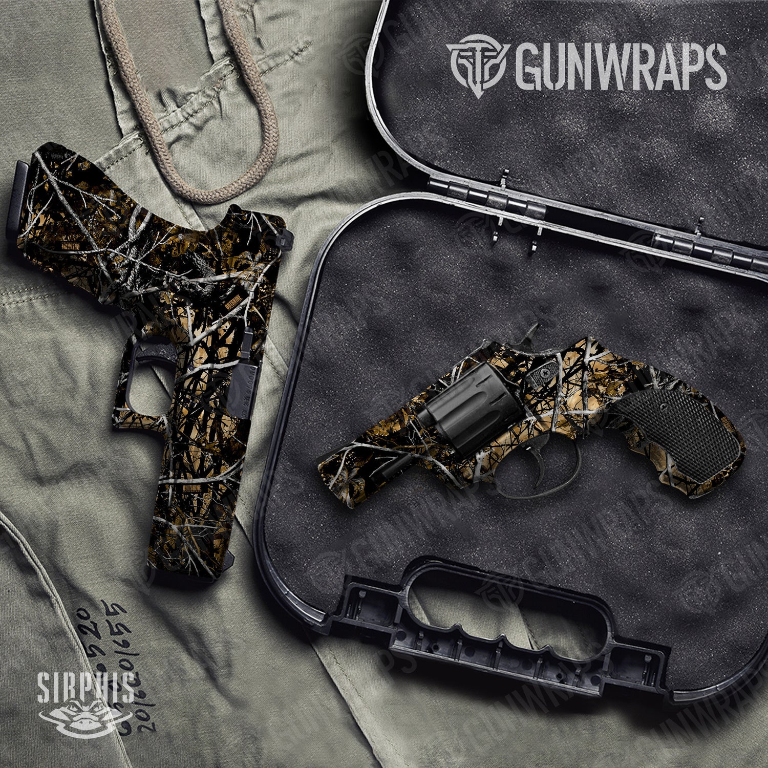 Handgun Sirphis Outshine Camo Gun Skin Vinyl Wrap