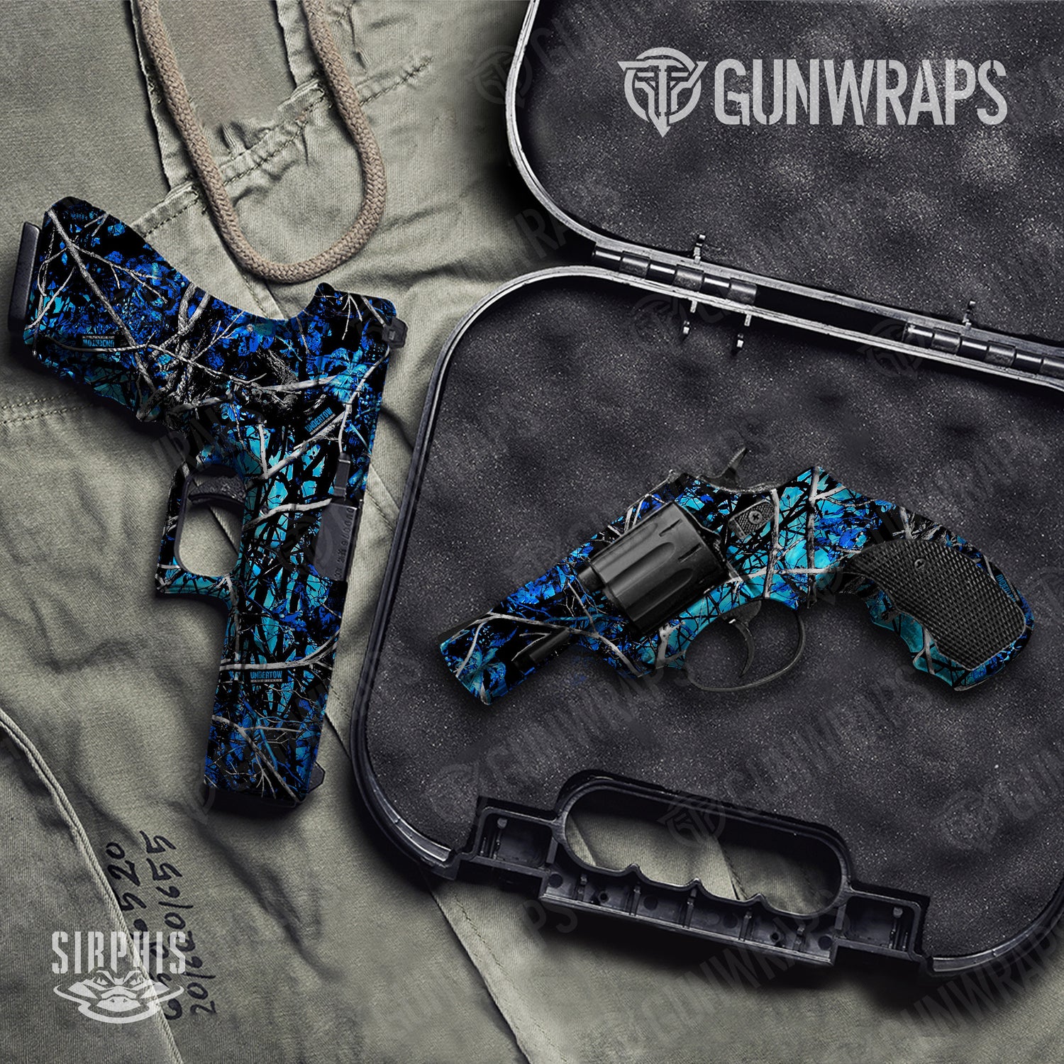 Handgun Sirphis Undertow Camo Gun Skin Vinyl Wrap