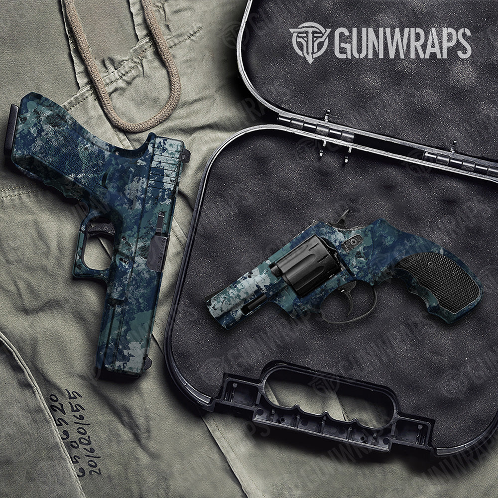 Handgun Substrate Saipan Camo Gun Skin Vinyl Wrap