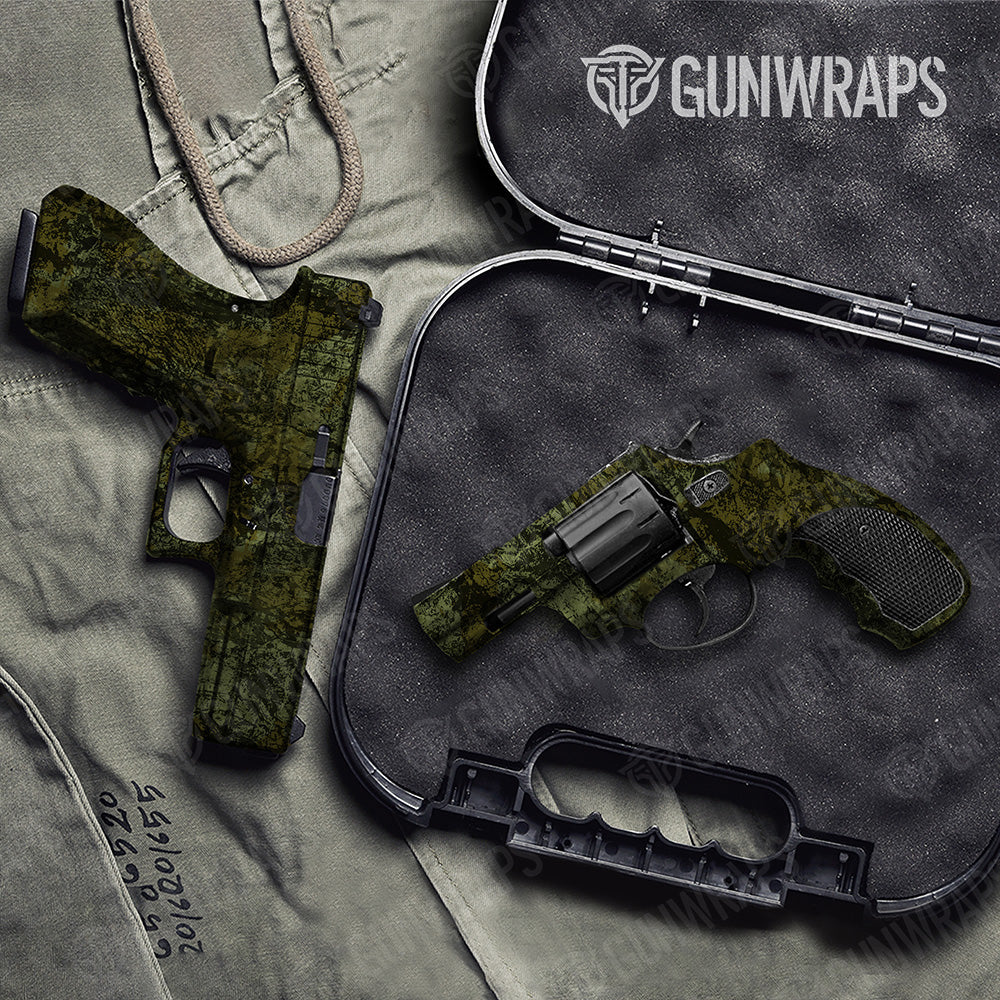 Handgun Substrate Shadowbark Camo Gun Skin Vinyl Wrap