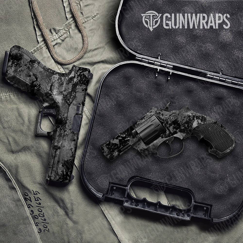 Handgun Substrate Steel Camo Gun Skin Vinyl Wrap