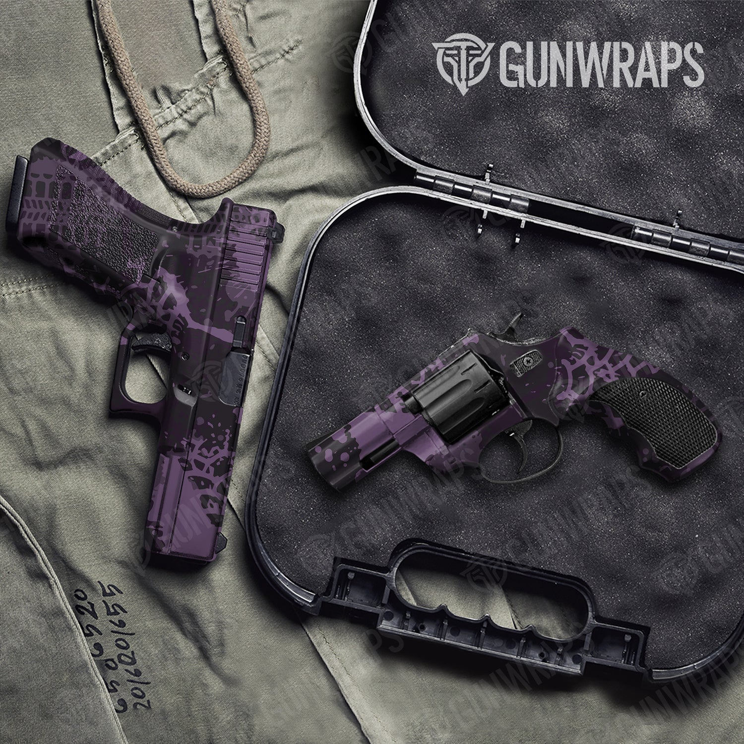 Handgun Tire Splatter Darkwing Camo Gun Skin Vinyl Wrap