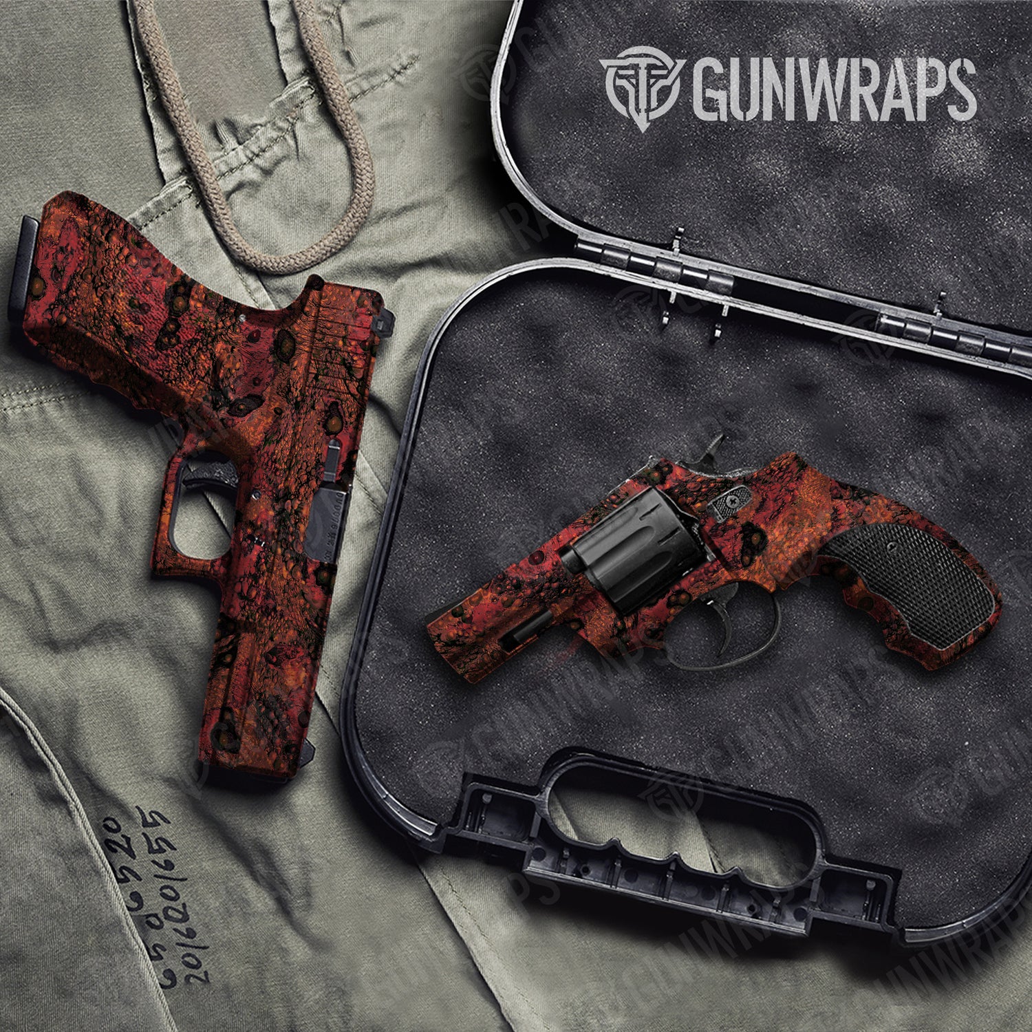 Handgun Toadaflage Ember Camo Gun Skin Vinyl Wrap