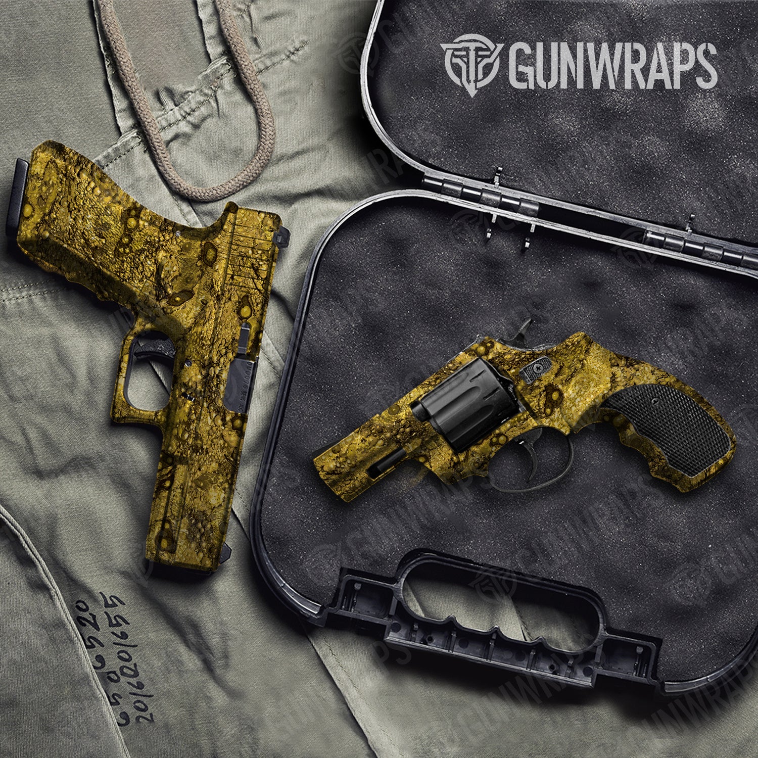 Handgun Toadaflage Yellow Camo Gun Skin Vinyl Wrap