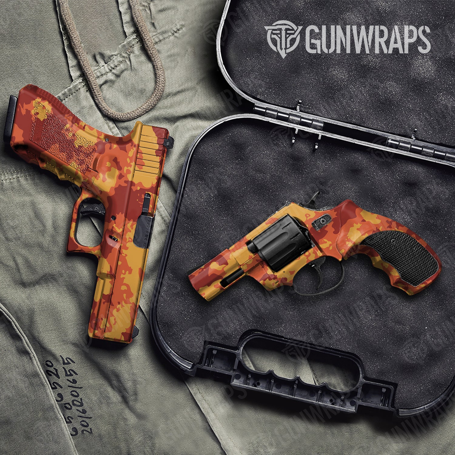 Handgun Treetop Autumn Camo Gun Skin Vinyl Wrap