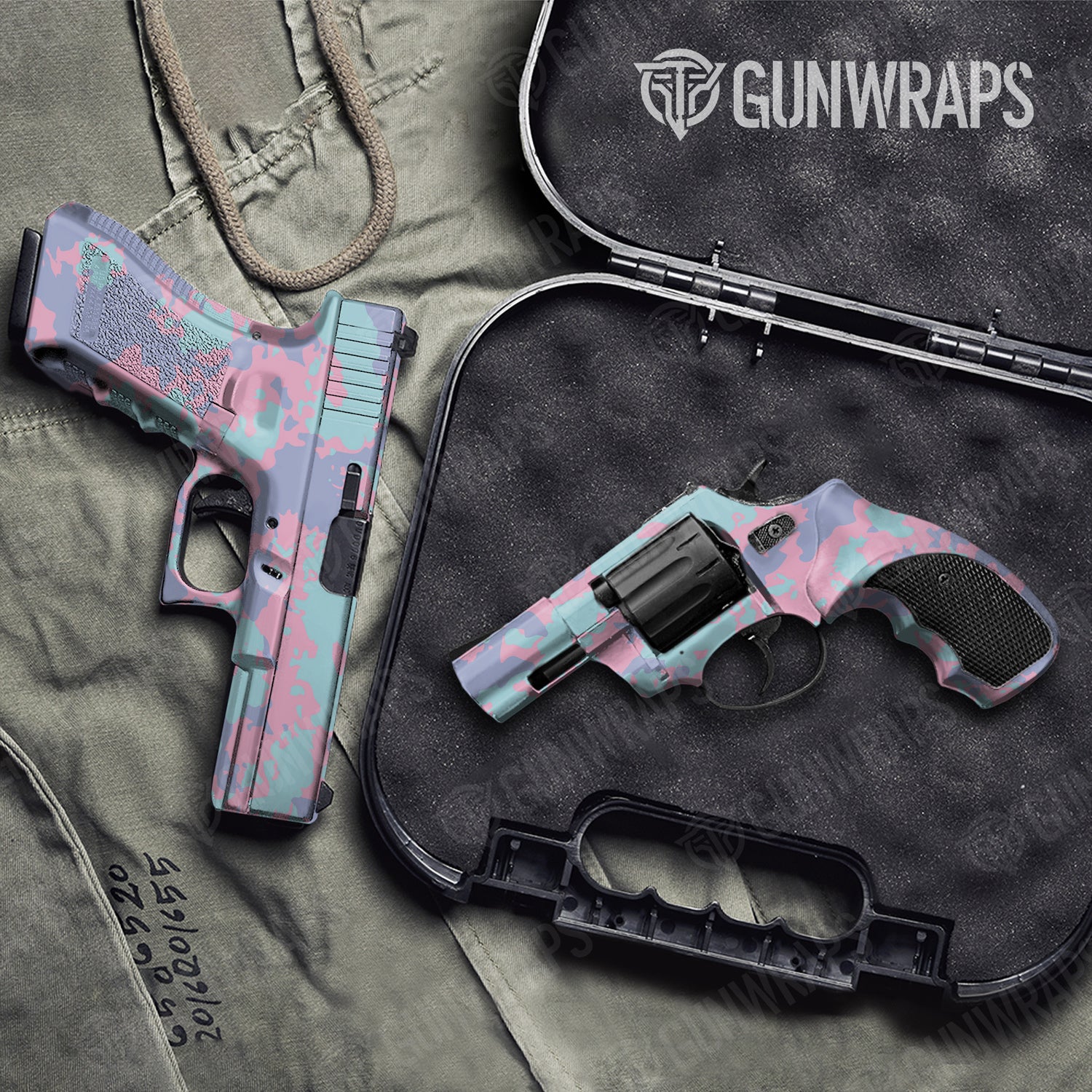 Handgun Treetop Cotton Candy Camo Gun Skin Vinyl Wrap