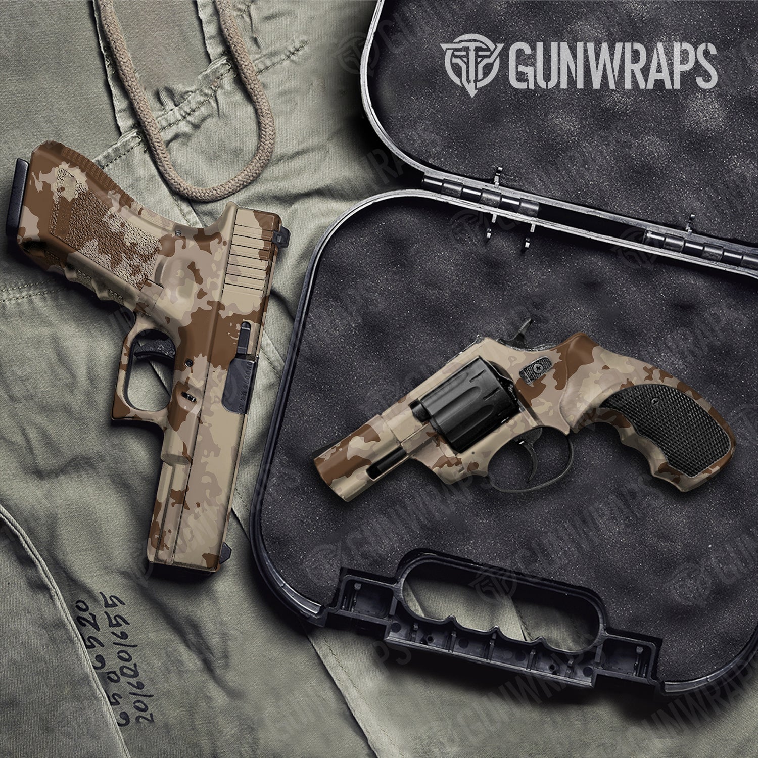 Handgun Treetop Desert Camo Gun Skin Vinyl Wrap