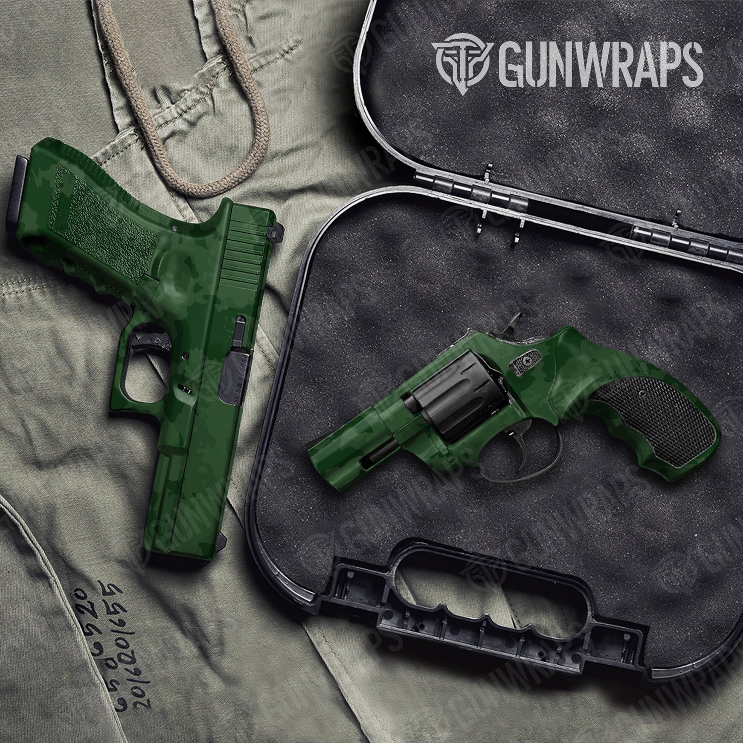 Handgun Treetop Elite Green Camo Gun Skin Vinyl Wrap