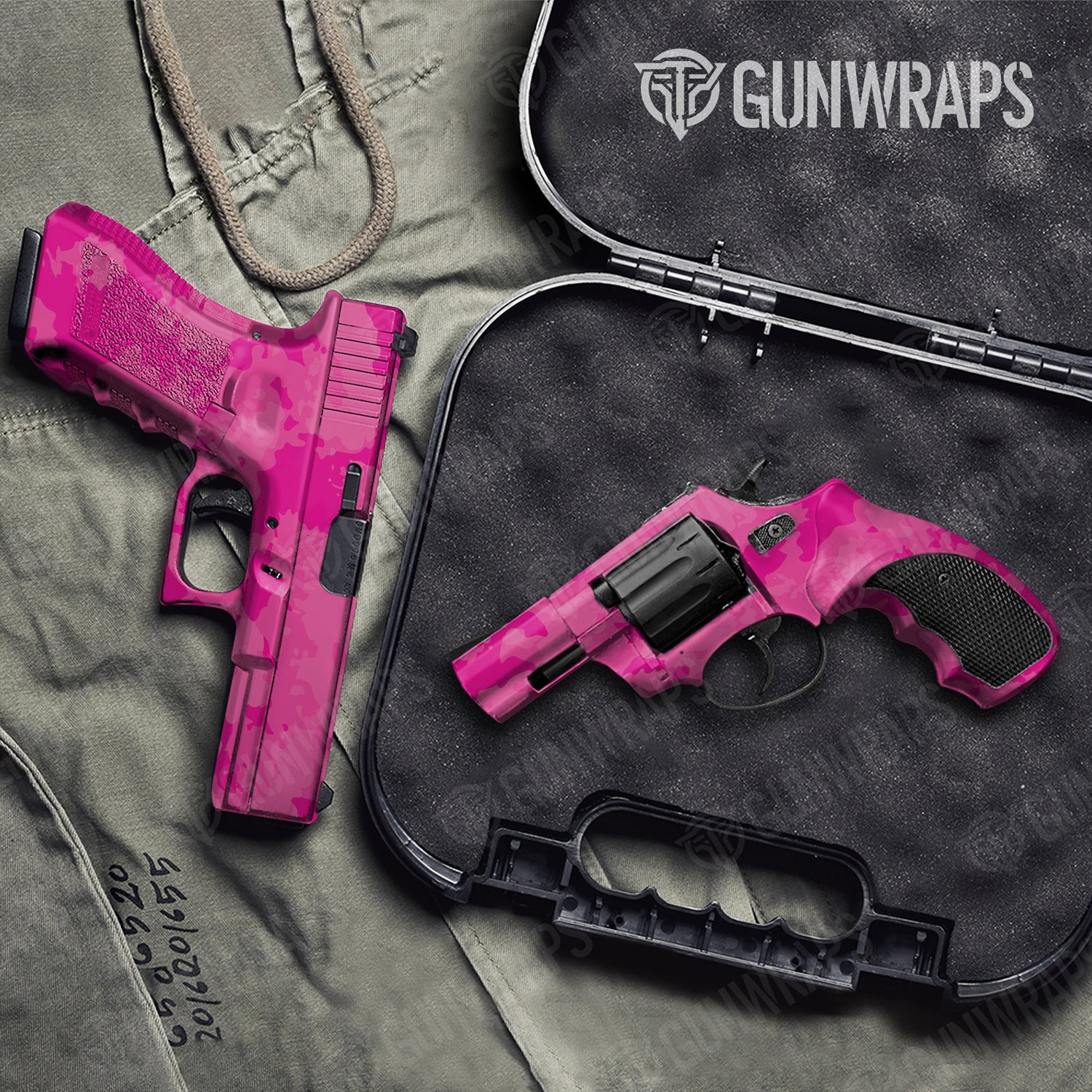 Handgun Treetop Elite Magenta Camo Gun Skin Vinyl Wrap