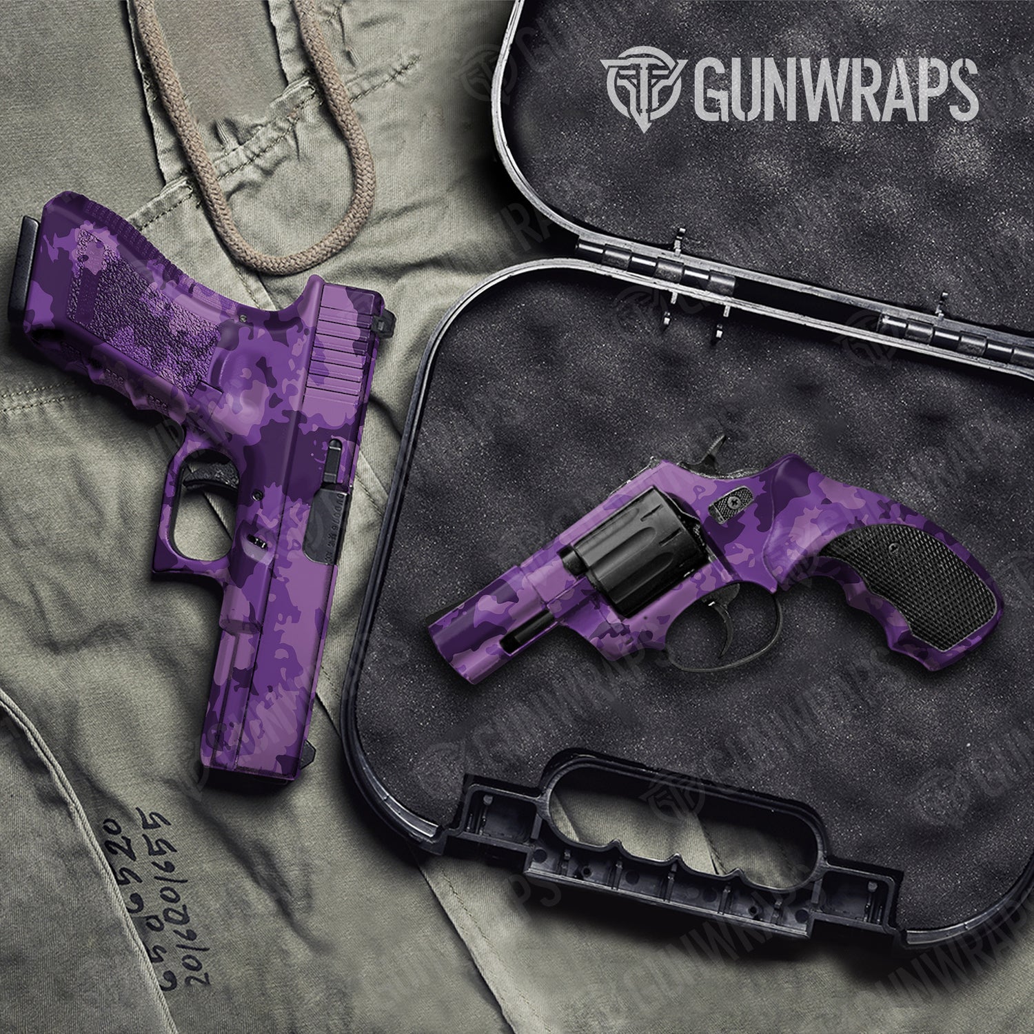 Handgun Treetop Elite Purple Camo Gun Skin Vinyl Wrap