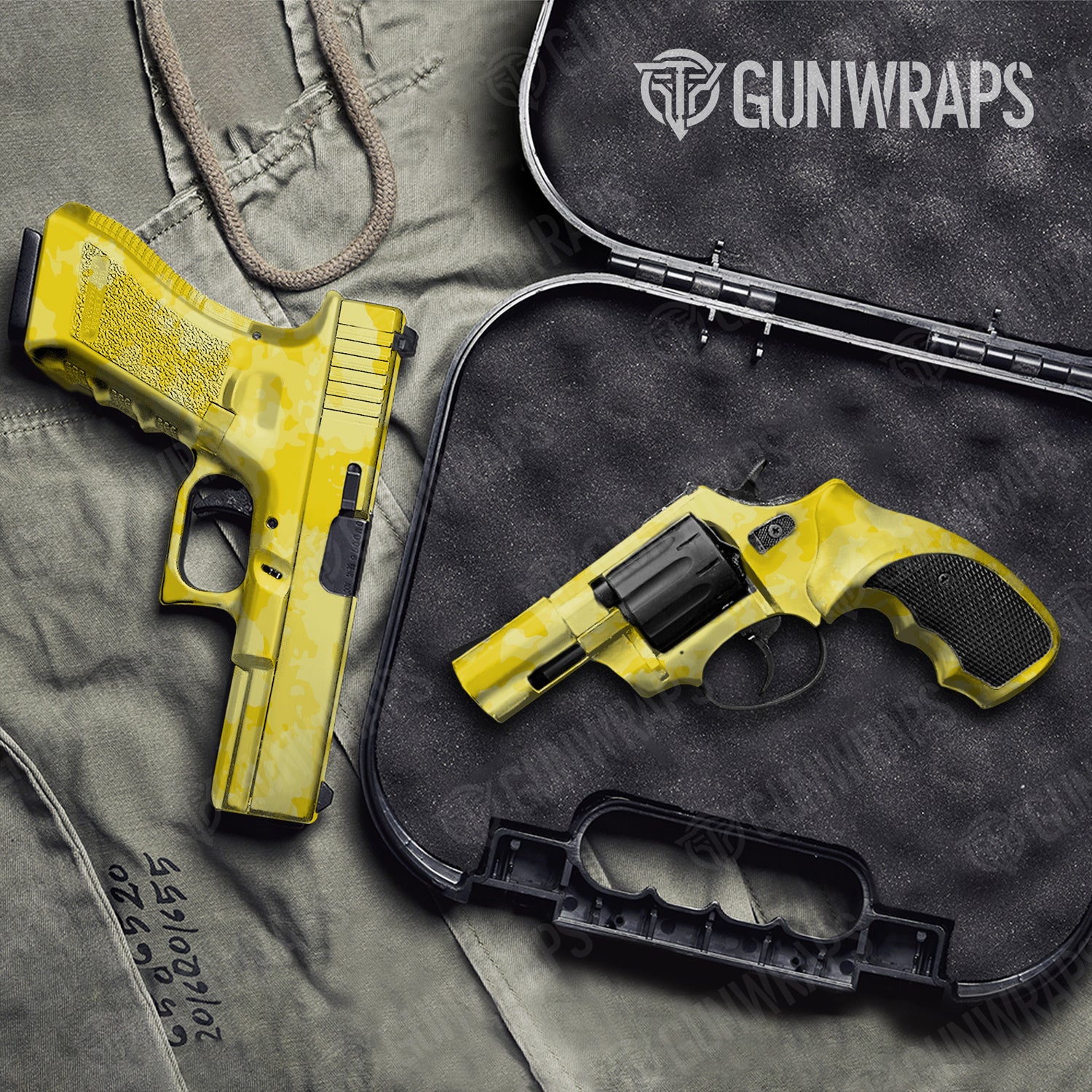 Handgun Treetop Elite Yellow Camo Gun Skin Vinyl Wrap