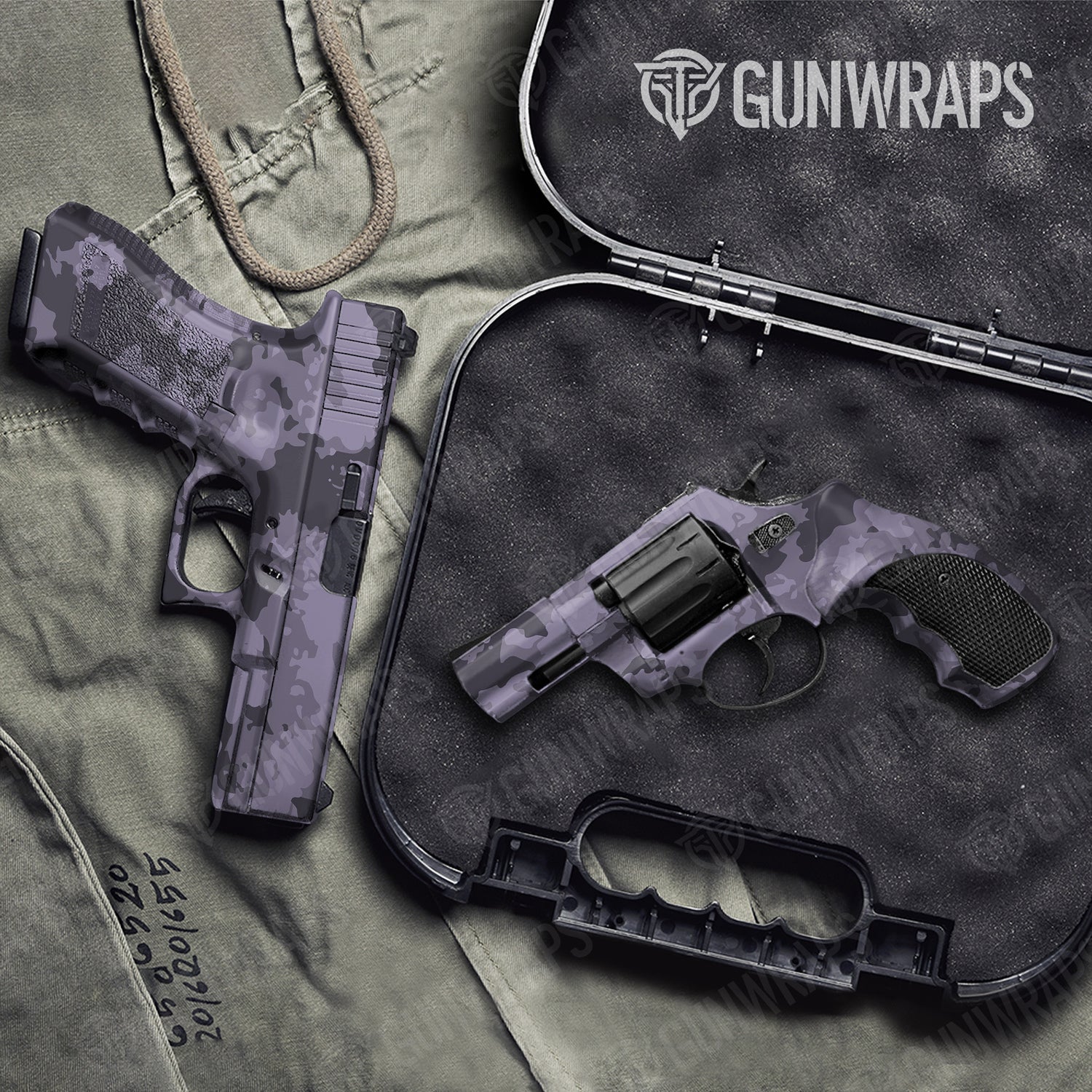 Handgun Treetop Lilac Camo Gun Skin Vinyl Wrap