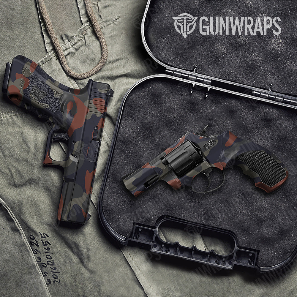 Handgun Classic XL Blue Copper Camo Gun Skin Vinyl Wrap