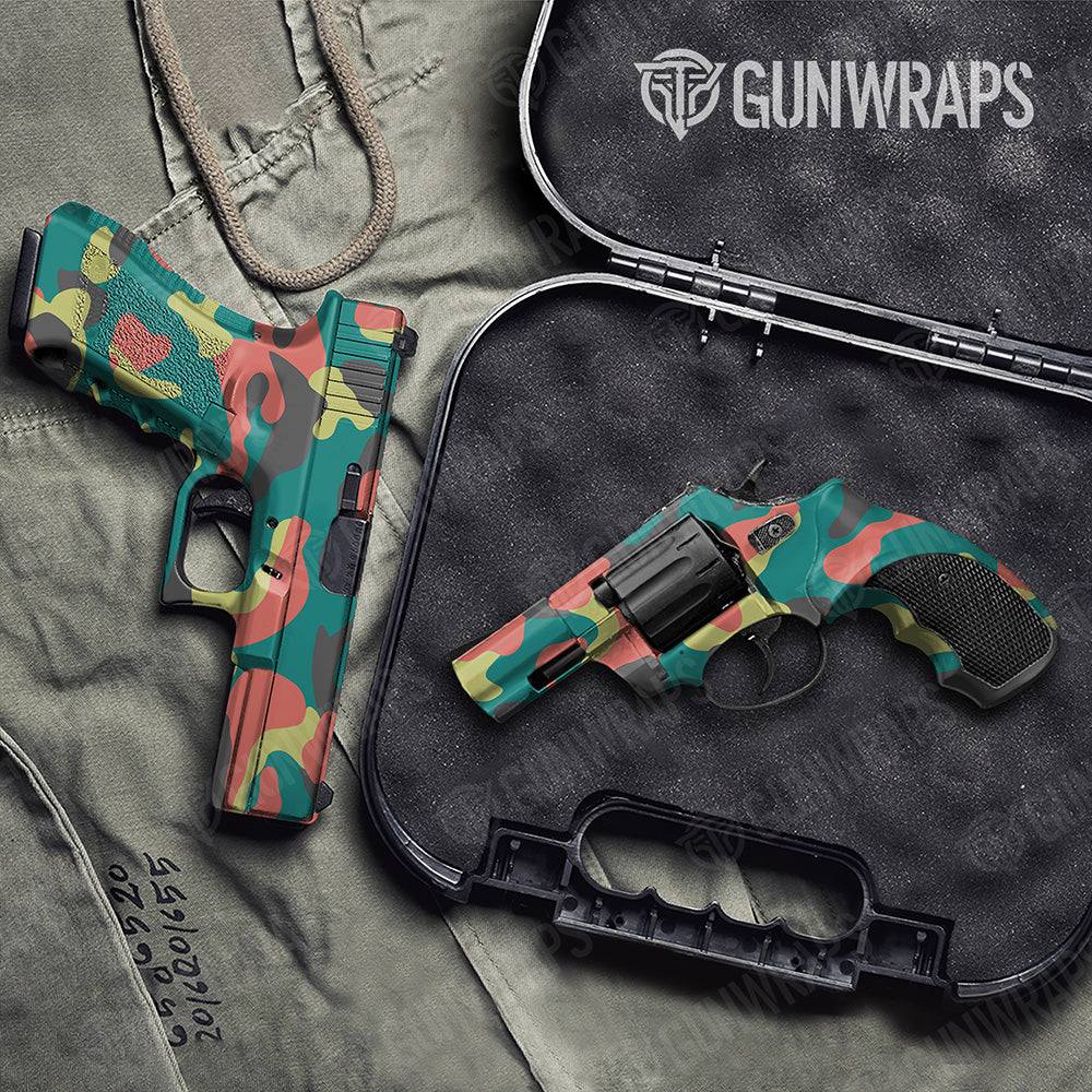 Handgun Classic XL Fiesta Camo Gun Skin Vinyl Wrap