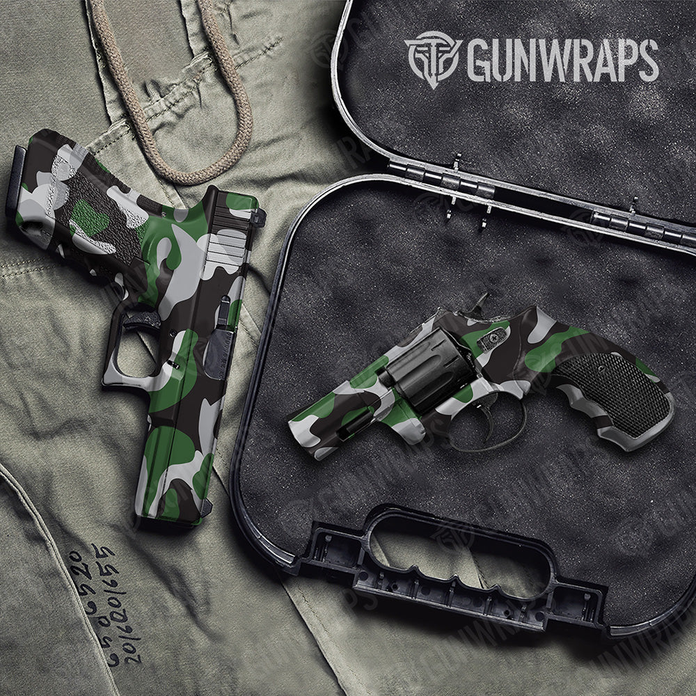 Handgun Classic XL Green Tiger Camo Gun Skin Vinyl Wrap