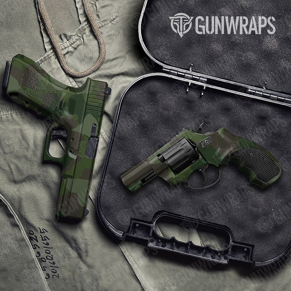 Handgun Cumulus XL Army Dark Green Camo Gun Skin Vinyl Wrap