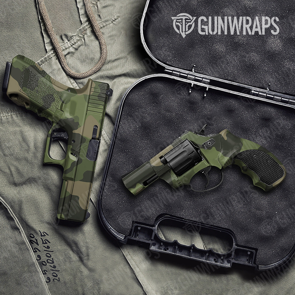 Handgun Cumulus XL Army Green Camo Gun Skin Vinyl Wrap