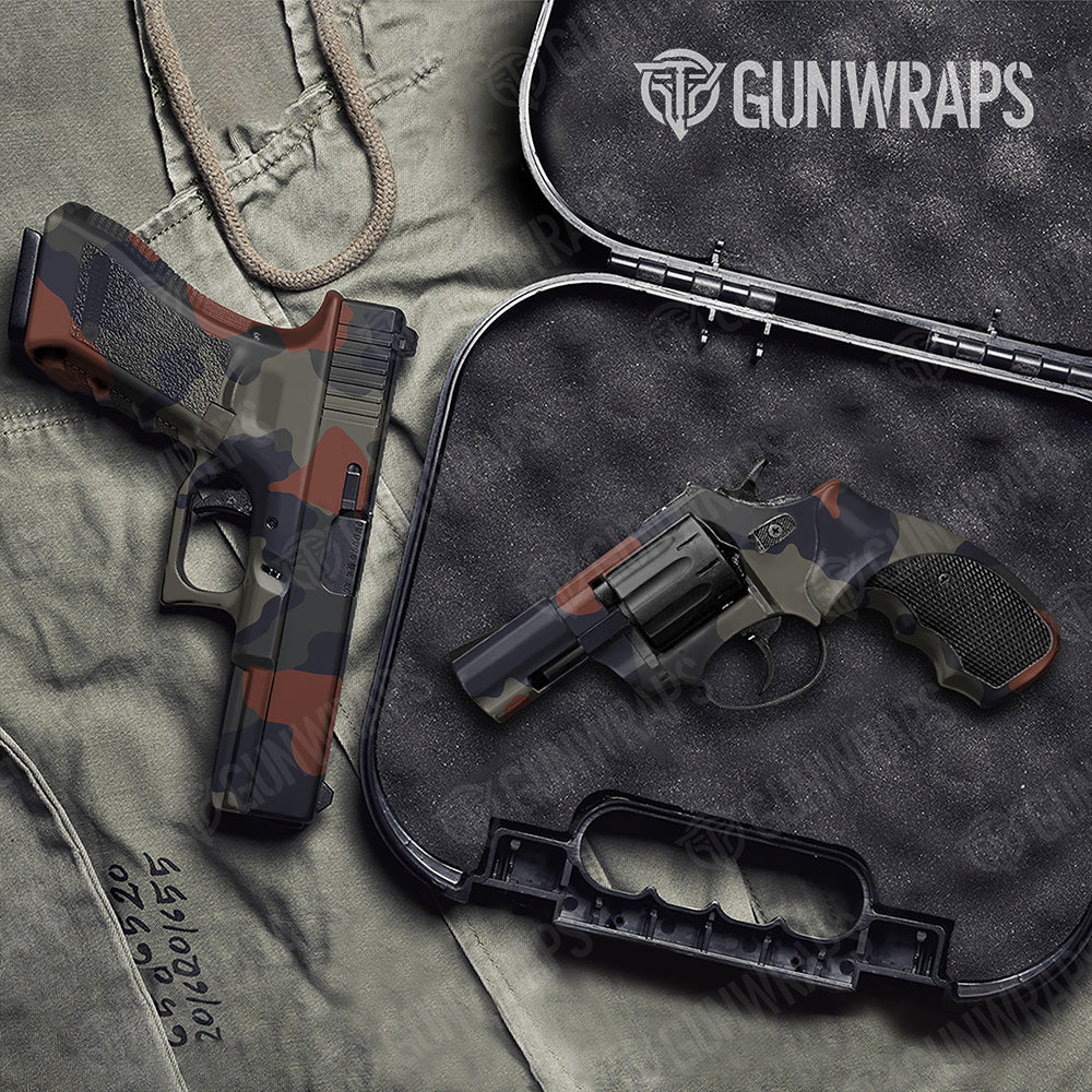 Handgun Cumulus XL Blue Copper Camo Gun Skin Vinyl Wrap