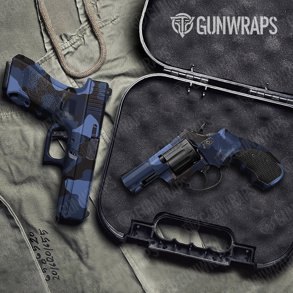 Handgun Cumulus XL Blue Midnight Camo Gun Skin Vinyl Wrap