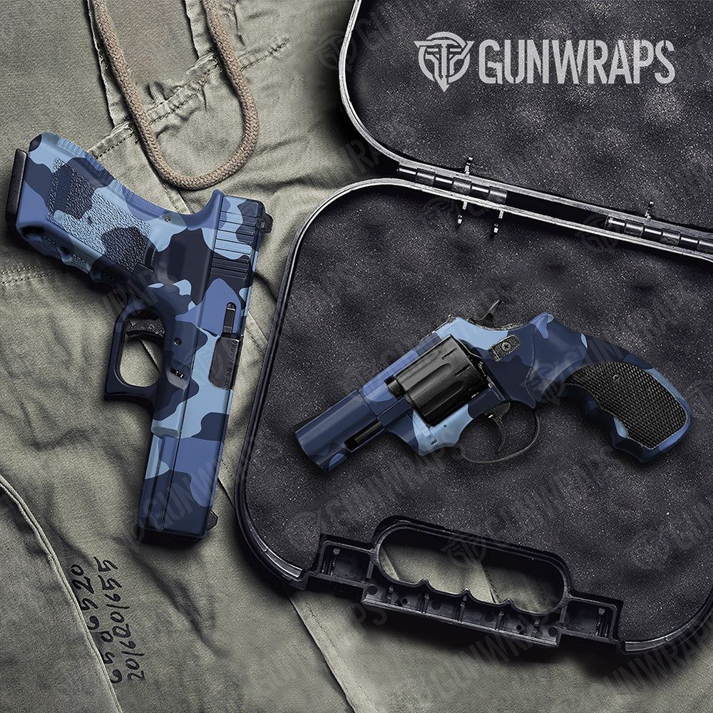 Handgun Cumulus XL Blue Urban Night Camo Gun Skin Vinyl Wrap