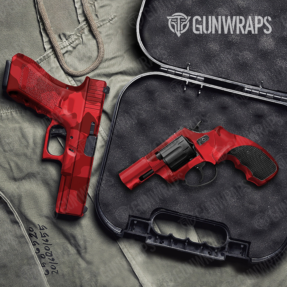 Handgun Cumulus XL Elite Red Camo Gun Skin Vinyl Wrap