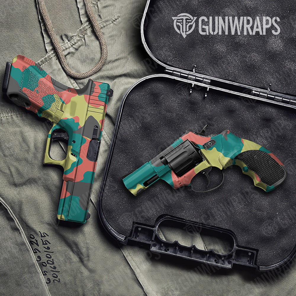 Handgun Cumulus XL Fiesta Camo Gun Skin Vinyl Wrap