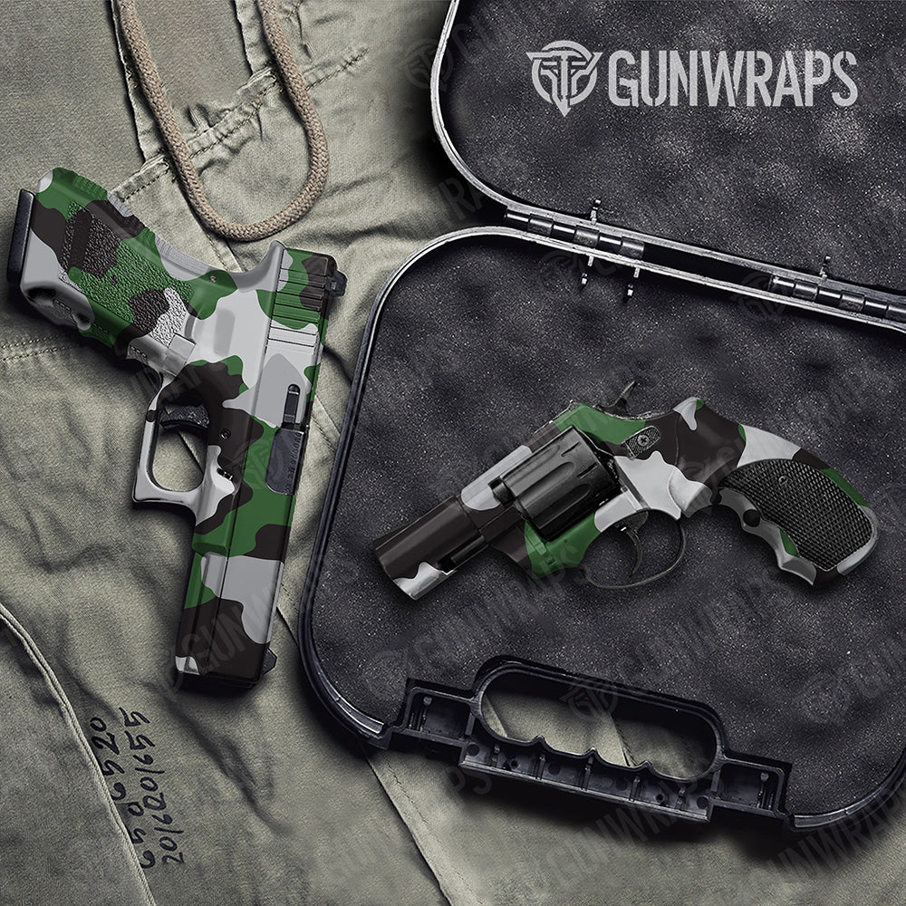 Handgun Cumulus XL Green Tiger Camo Gun Skin Vinyl Wrap