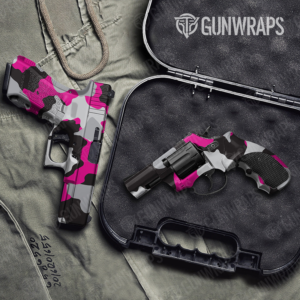 Handgun Cumulus XL Magenta Tiger Camo Gun Skin Vinyl Wrap