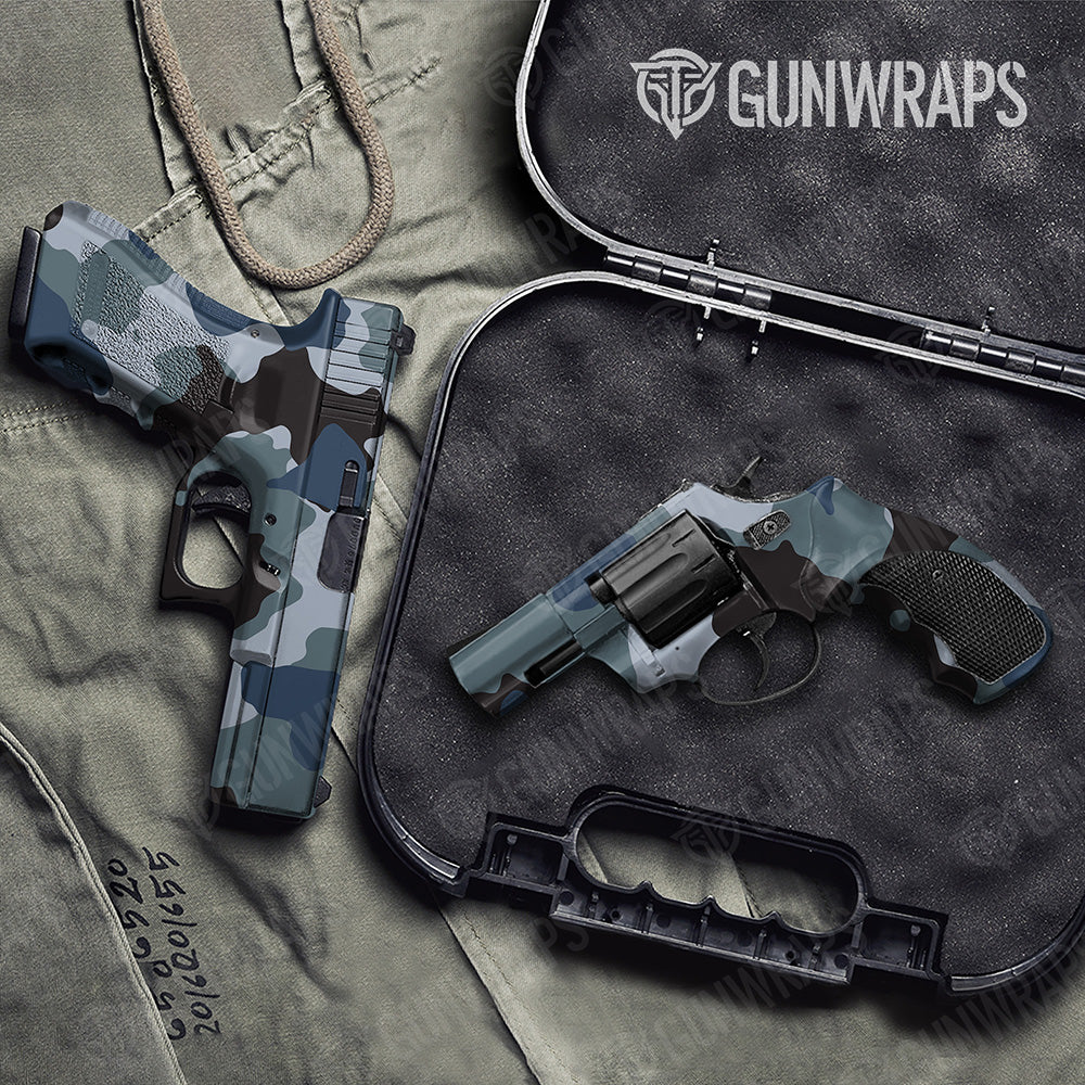 Handgun Cumulus XL Navy Camo Gun Skin Vinyl Wrap