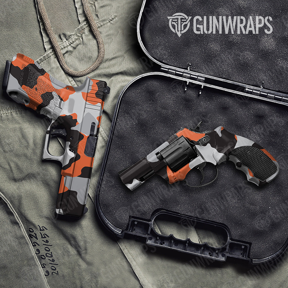 Handgun Cumulus XL Orange Tiger Camo Gun Skin Vinyl Wrap