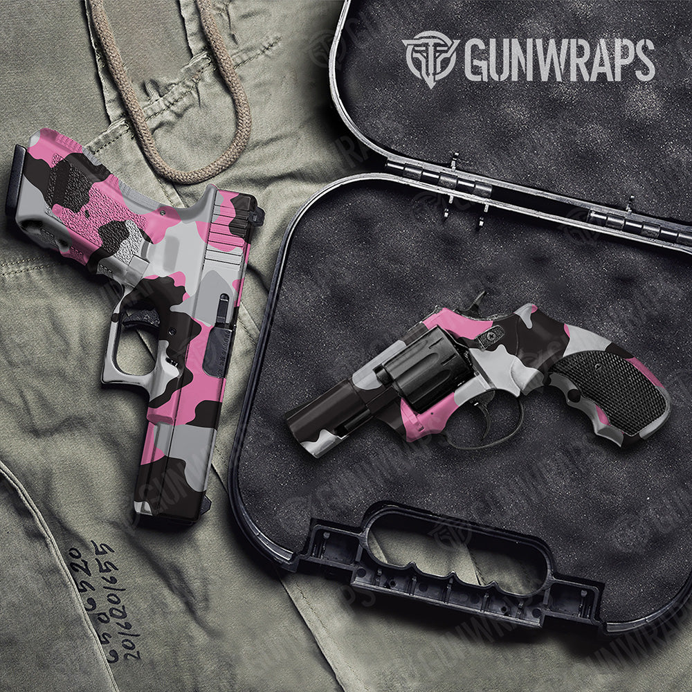 Handgun Cumulus XL Pink Tiger Camo Gun Skin Vinyl Wrap