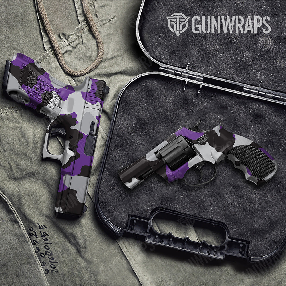 Handgun Cumulus XL Purple Tiger Camo Gun Skin Vinyl Wrap