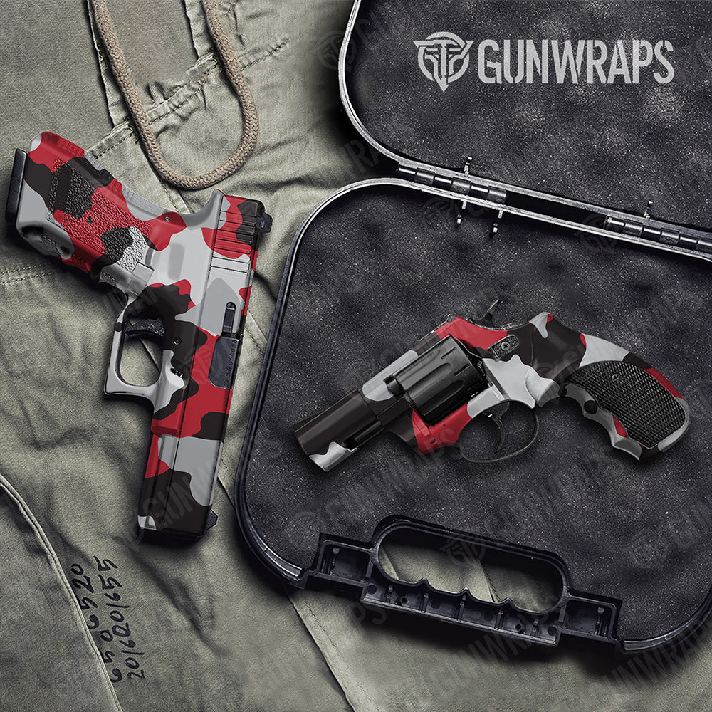 Handgun Cumulus XL Red Tiger Camo Gun Skin Vinyl Wrap