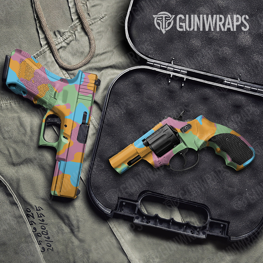 Handgun Cumulus XL Sherbert Camo Gun Skin Vinyl Wrap