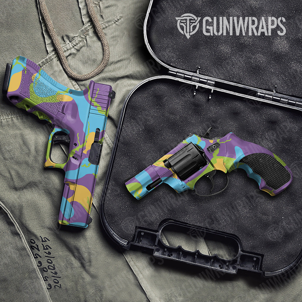 Handgun Ragged XL Carnival Camo Gun Skin Vinyl Wrap