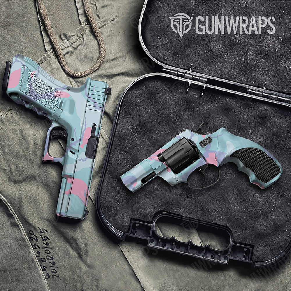 Handgun Ragged XL Cotton Candy Camo Gun Skin Vinyl Wrap