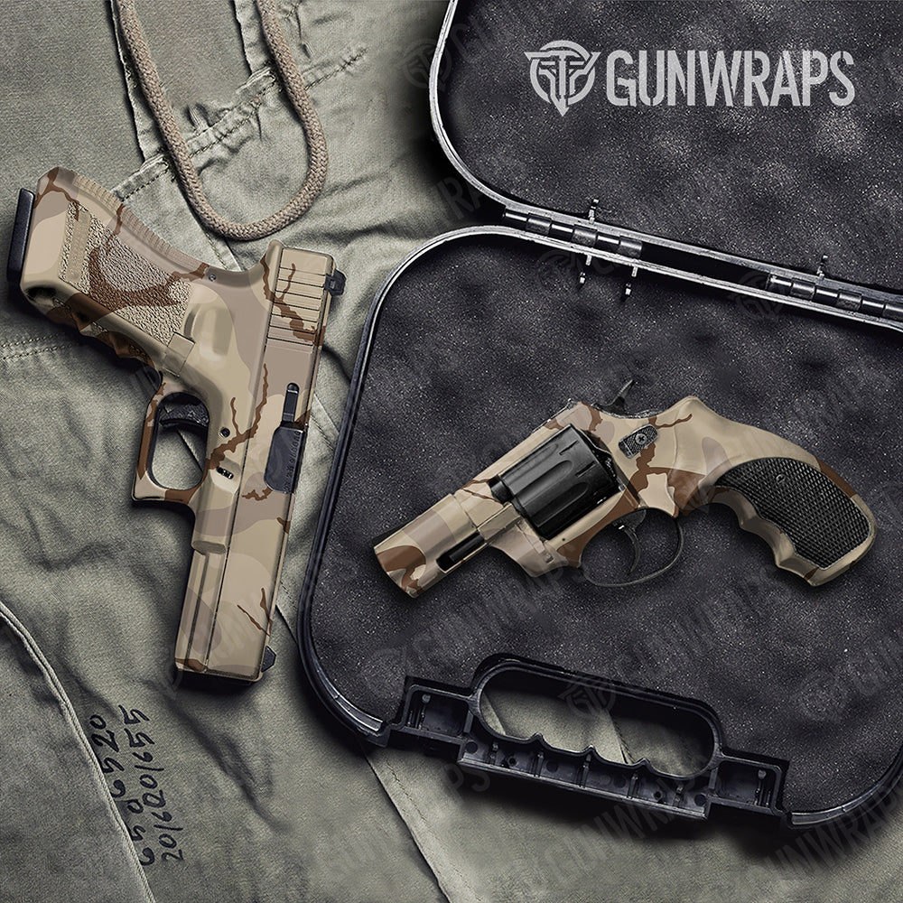 Handgun Ragged XL Desert Camo Gun Skin Vinyl Wrap