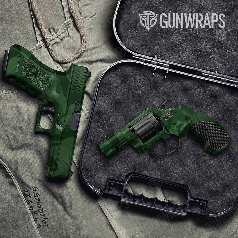 Handgun Ragged XL Elite Green Camo Gun Skin Vinyl Wrap