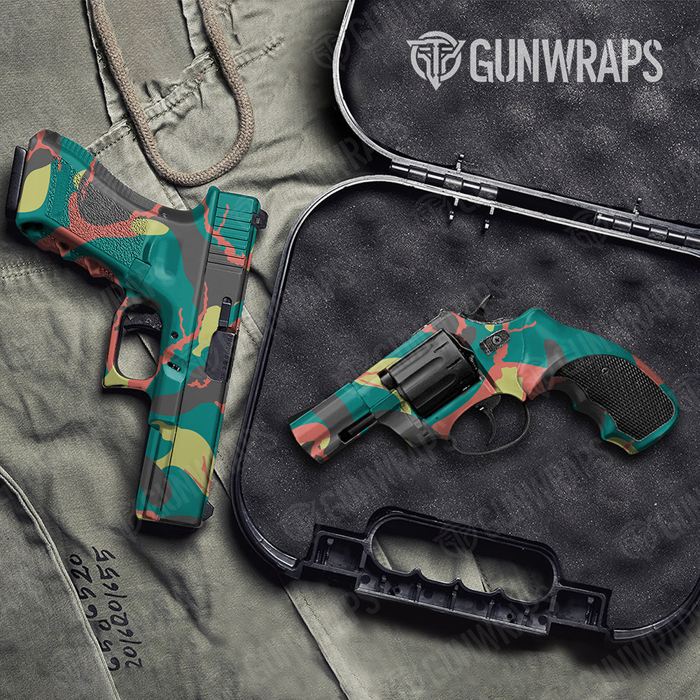 Handgun Ragged XL Fiesta Camo Gun Skin Vinyl Wrap