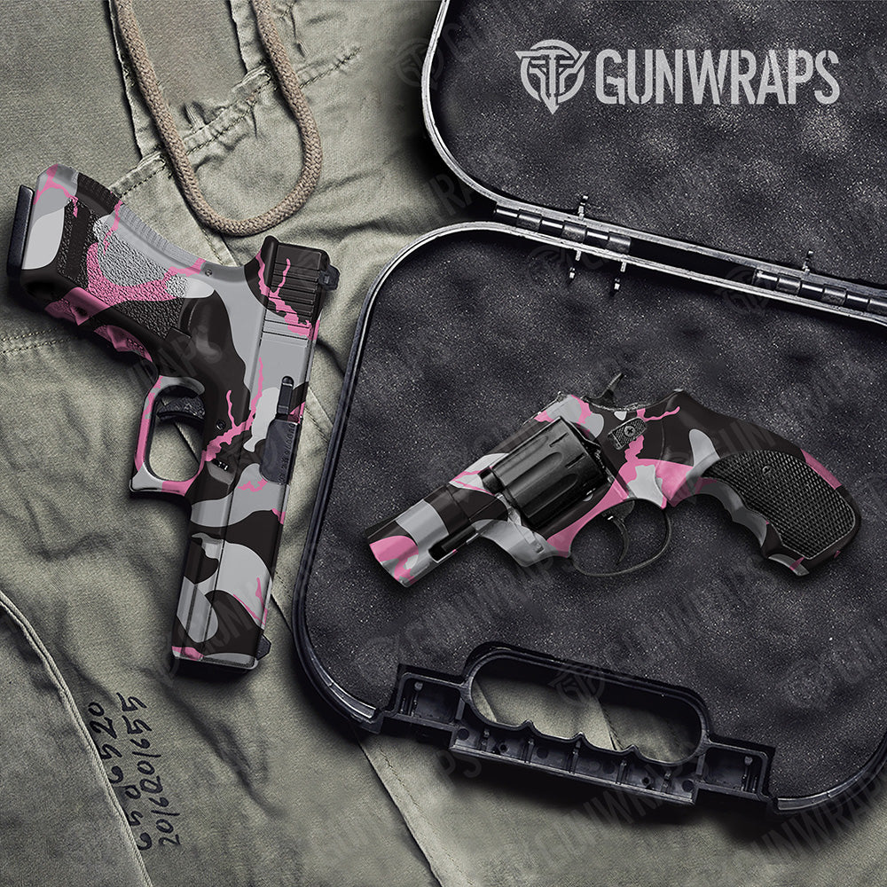 Handgun Ragged XL Pink Camo Gun Skin Vinyl Wrap