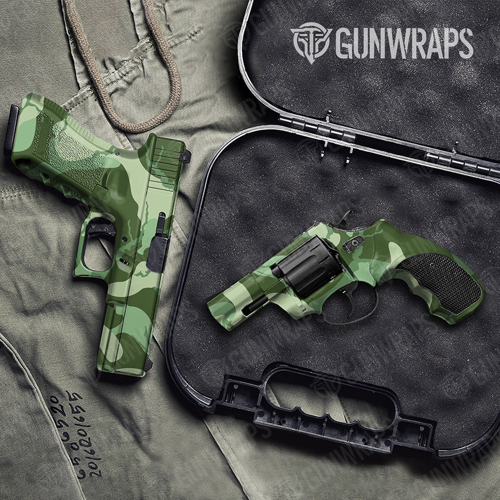 Handgun Ragged XL Pistachio Camo Gun Skin Vinyl Wrap