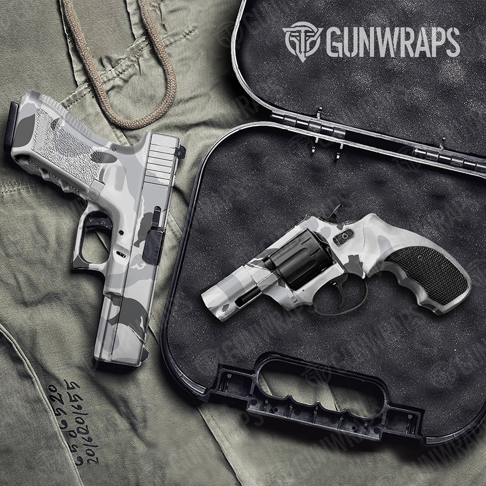 Handgun Ragged XL Snow Camo Gun Skin Vinyl Wrap