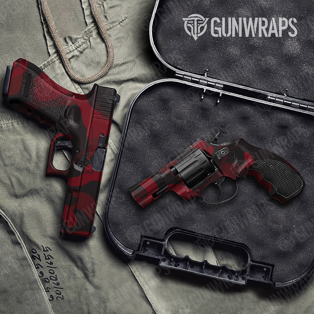 Handgun Ragged XL Vampire Red Camo Gun Skin Vinyl Wrap