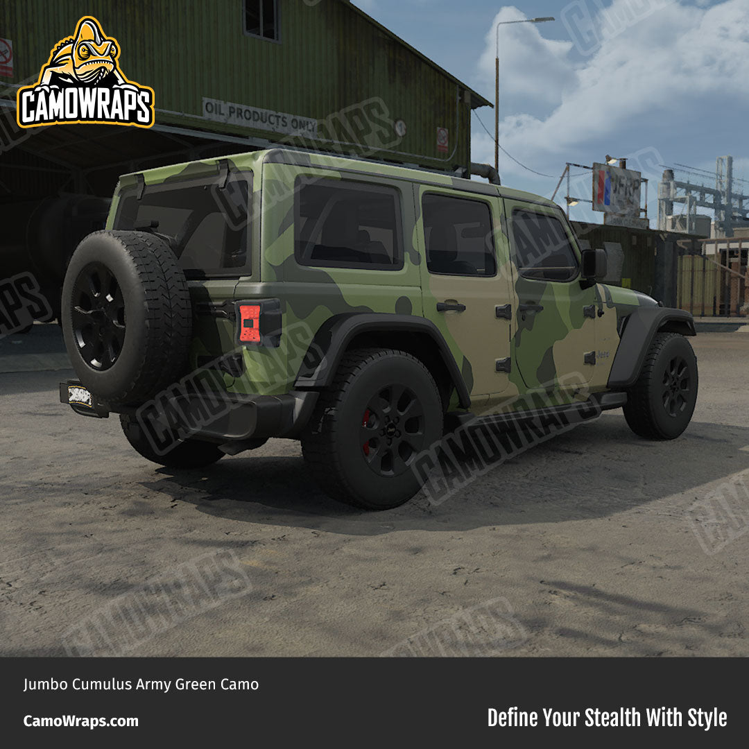 green camo jeep wrap