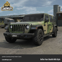 green camo jeep wrap