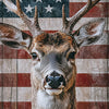 Patriotic Deer Cornhole Vinyl Wrap