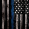 Patriotic Wood Police Service Flag Cornhole Vinyl Wrap