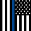 Patriotic Police Service Flag Cornhole Vinyl Wrap