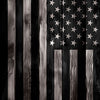 Patriotic Wood American Flag Grayscale Cornhole Vinyl Wrap